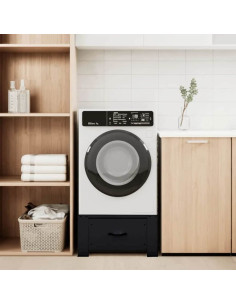 Pedestallo per Lavatrice Nero 64 x 55 x 32,5 cm Acciaio