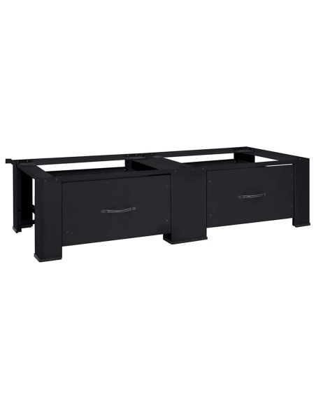 Pedestallo per Lavatrice 2 pcs Nero 127 x 54,5 x 32,5 cm