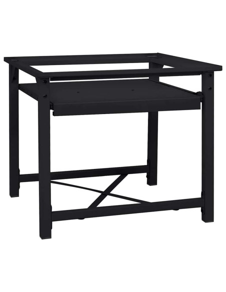 Pedestallo per Lavatrice Nero 60 x 56 x 52 cm Acciaio