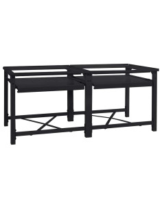 Pedestallo per Lavatrice 2 pcs Nero 120 x 56 x 52 cm Acciaio