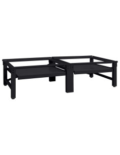 Pedestallo per Lavatrice 2 pcs Nero 124,5 x 61,5 x 32,5 cm