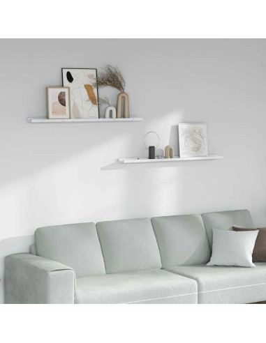 Scaffale da parete 2 pcs Marmo Bianco 100 x 9 x 3 cm