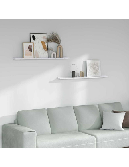 Scaffale da parete 2 pcs Marmo Bianco 100 x 9 x 3 cm
