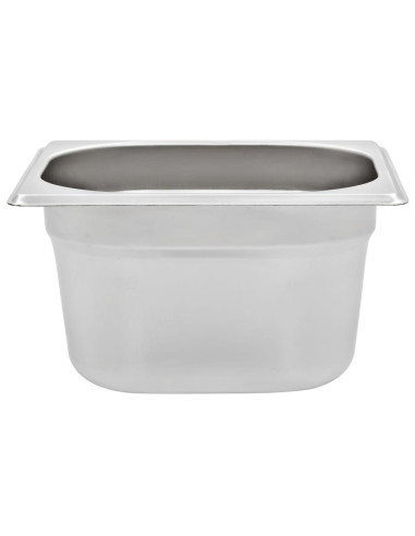 Contenitori Gastronorm 12 pz GN 1/6 100 mm in Acciaio Inox