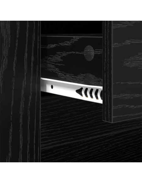 Tavolino da salotto con cassetto Rovere Nero 102 x 44,5 x 50 cm