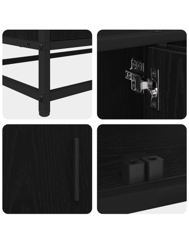 Unità TV 2 pcs Rovere Nero 240 x 35 x 41 cm Legno multistrato