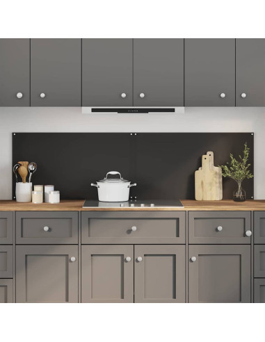 Rivestimento da Cucina 2 pcs Nero 90 x 50 cm vetro temperato