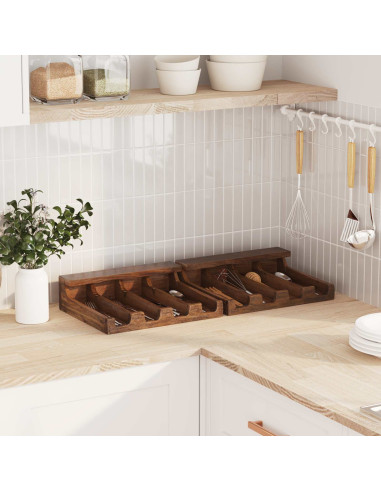 Custodia Marrone 36 x 30 x 10 cm Legno di Mogano Massello