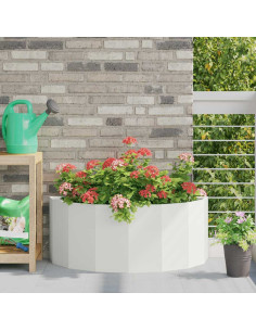 Fioriera Bianco 90 x 45 x 35 cm Acciaio