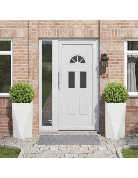 Fioriera 2 pcs Bianco 40 x 40 x 75 cm Acciaio