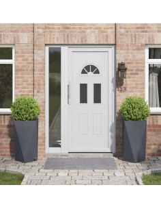 Fioriera 2 pcs Antracite 40 x 40 x 75 cm Acciaio