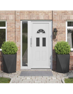 Fioriera 2 pcs Nero 50 x 50 x 75 cm Acciaio