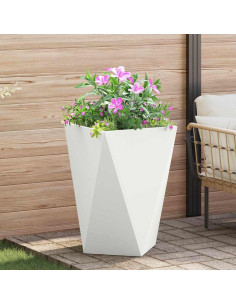 Fioriera Bianco 50 x 50 x 75 cm Acciaio