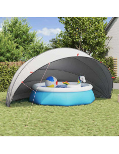 Dome Piscina Grigio e arancione 592 x 590 x 275 cm