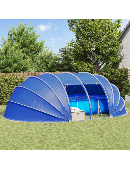 Tenda da piscina a cupola Blu 640 x 432 x 205 cm