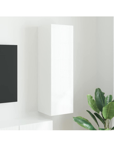 Mobile TV da parete Bianco 30 x 31 x 100 cm Legno multistrato