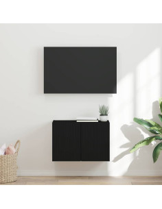 Mobile TV da parete Nero 59,5 x 31 x 40 cm Legno multistrato