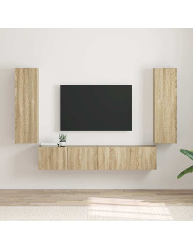 Mobile TV da parete 2 pcs Sonoma 30 x 31 x 100 cm