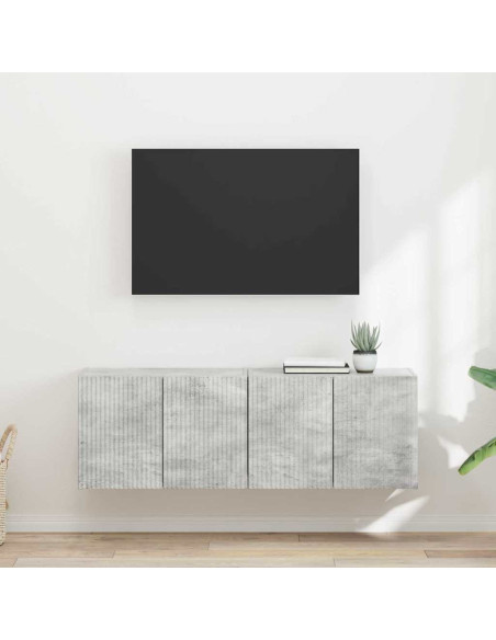 Mobile TV da parete 2 pcs Grigio cemento 59,5 x 31 x 40 cm