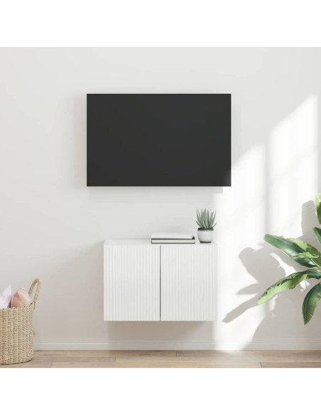 Mobile TV da parete Bianco Lucido 59,5 x 31 x 40 cm