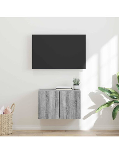 Mobile TV da parete Grigio Sonoma 59,5 x 31 x 40 cm