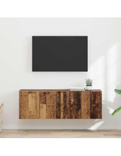 Mobile TV da parete 2 pcs Legno vecchio 59,5 x 31 x 40 cm