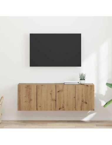 Mobile TV da parete 2 pcs Rovere artigianale 59,5 x 31 x 40 cm