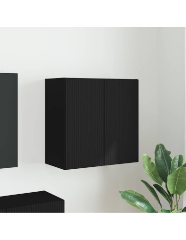 Mobile TV da parete Nero 59,5 x 31 x 60 cm Legno multistrato