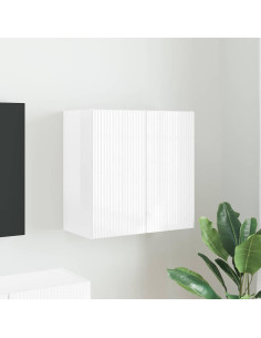 Mobile TV da parete Bianco Lucido 59,5 x 31 x 60 cm