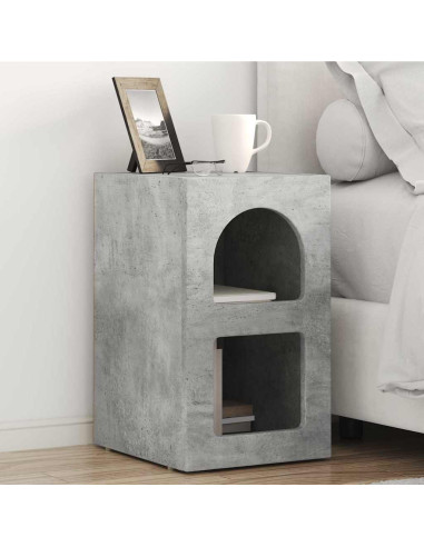 Comodino 2 pcs Grigio cemento 29,5 x 33,5 x 50 cm