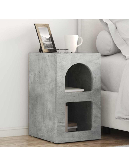 Comodino 2 pcs Grigio cemento 29,5 x 33,5 x 50 cm