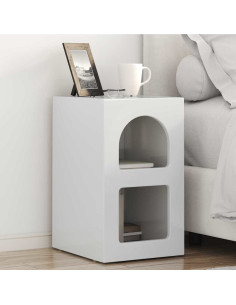 Comodino 2 pcs Bianco Lucido 29,5 x 33,5 x 50 cm
