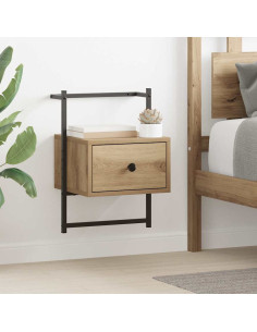 Armadio da Notte 2 pcs Rovere artigianale 35 x 30 x 51 cm