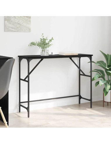 Tavolo consolle Rovere Nero 100 x 32 x 75 cm Legno multistrato