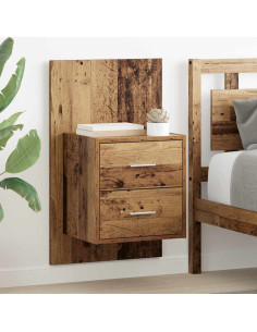 Mobiletto da comodino a parete con cassetto 2 pcs Legno vecchio
