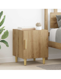 Armadio da Notte 2 pcs Rovere artigianale 40 x 40 x 50 cm