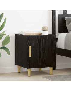 Armadio da Notte Rovere Nero 40 x 40 x 50 cm Legno multistrato
