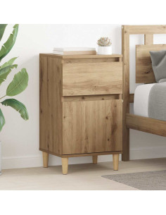Armadio da Notte 2 pcs Rovere artigianale 40 x 35 x 70 cm