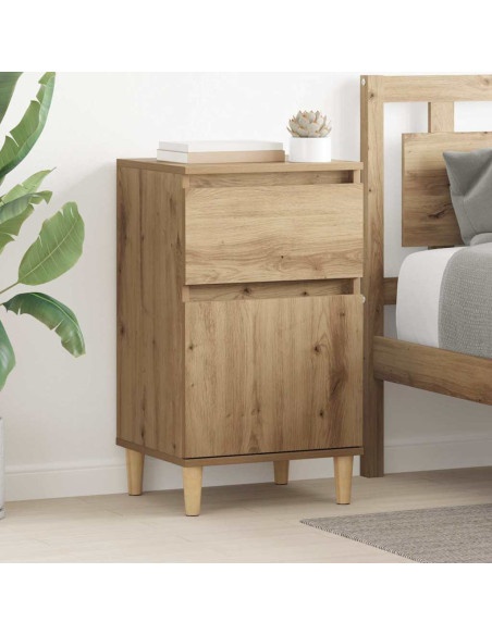 Armadio da Notte 2 pcs Rovere artigianale 40 x 35 x 70 cm