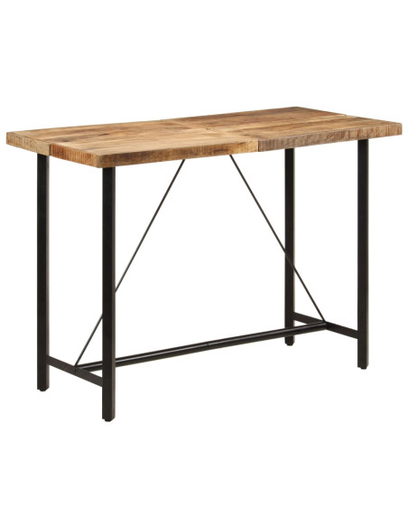 Tavolino da Bar 150x70x107 cm Legno Massello di Mango e Ferro