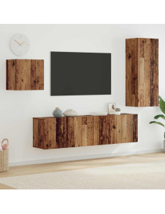 Mobile TV 4 pcs Legno vecchio Legno multistrato