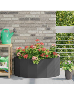 Fioriera Nero 90 x 45 x 35 cm Acciaio