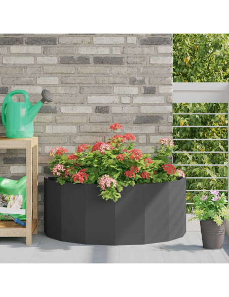 Fioriera Nero 90 x 45 x 35 cm Acciaio