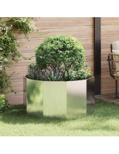 Fioriera Argento 90 x 90 x 50 cm Acciaio inossidabile