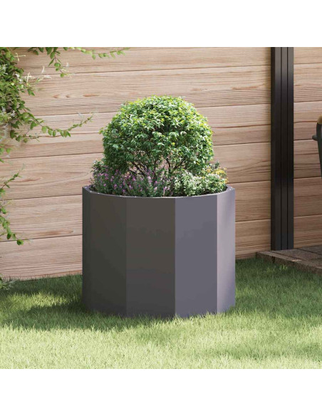 Fioriera Nero 60 x 60 x 50 cm Acciaio