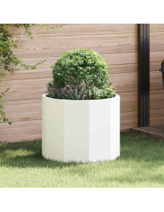 Fioriera Bianco 60 x 60 x 50 cm Acciaio