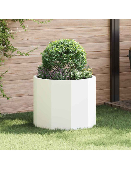 Fioriera Bianco 60 x 60 x 50 cm Acciaio