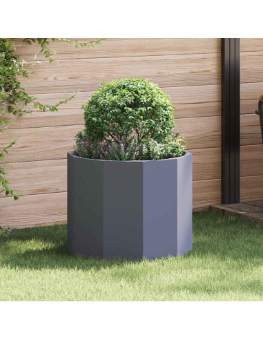 Fioriera Antracite 60 x 60 x 50 cm Acciaio