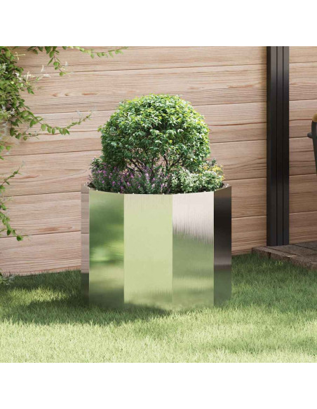 Fioriera Argento 60 x 60 x 50 cm Acciaio inossidabile