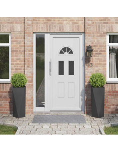 Fioriera 2 pcs Nero 30 x 30 x 75 cm Acciaio